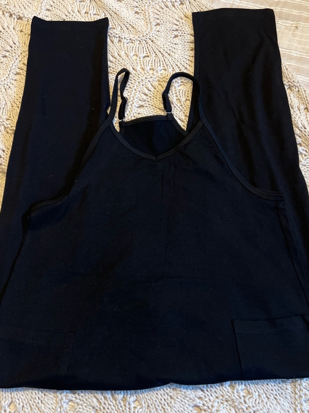 Black Adjustable-Strap Tank Jumpsuit